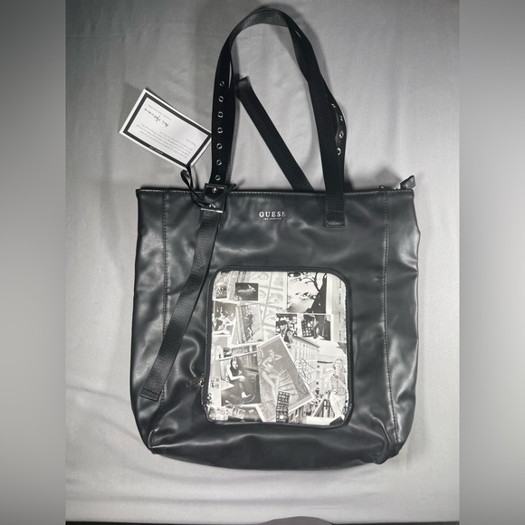 Guess Handbags - Guess Monochrome Graphic Tote